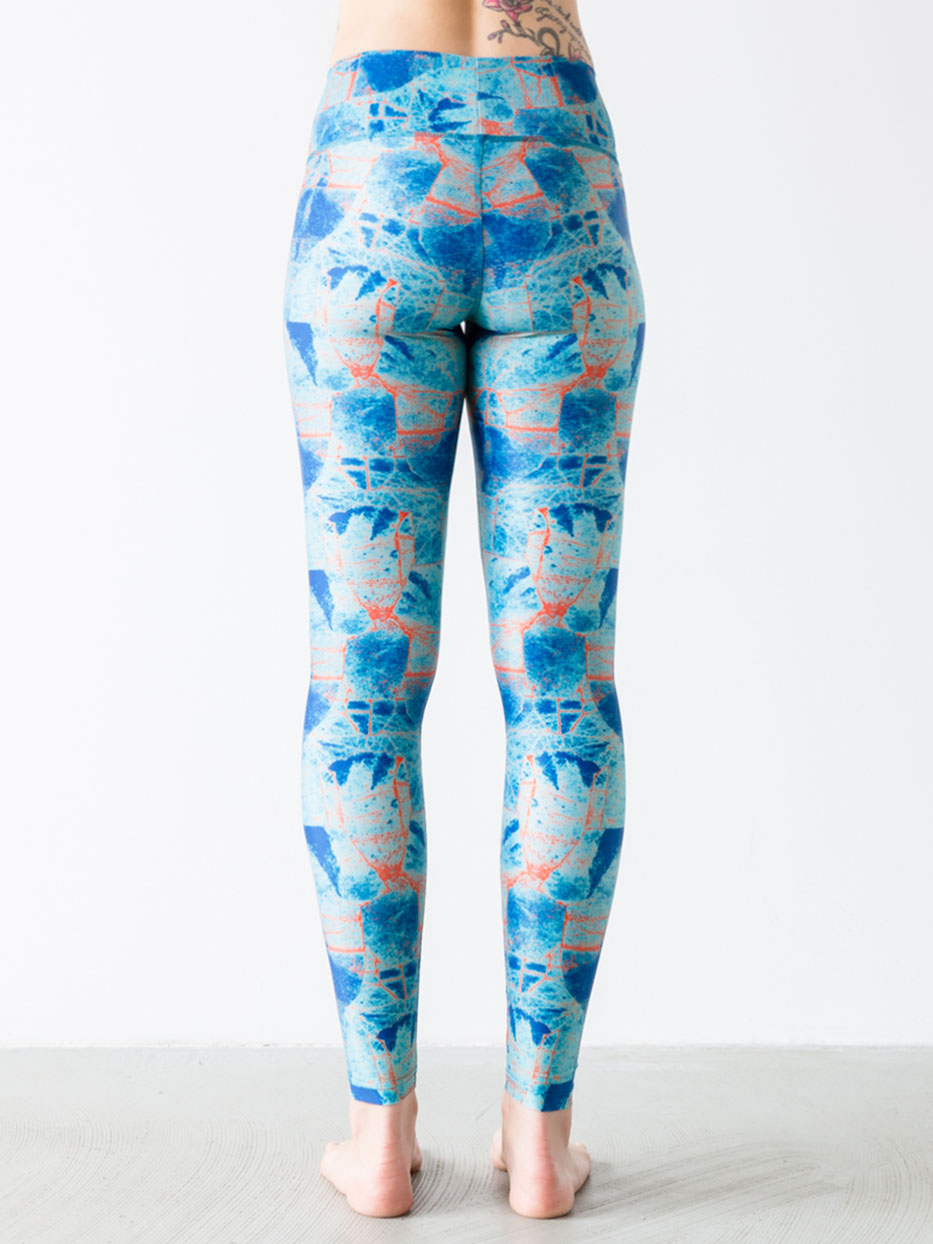 Yoga Pants Paradise Birds Blue - Hoessee