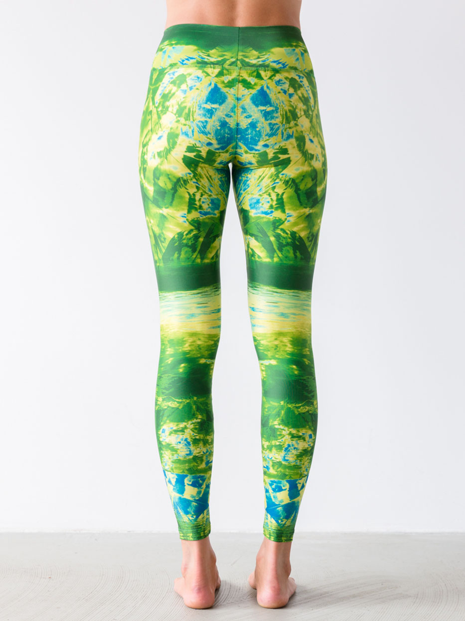 Yoga Pants Paradise Birds Blue - Hoessee