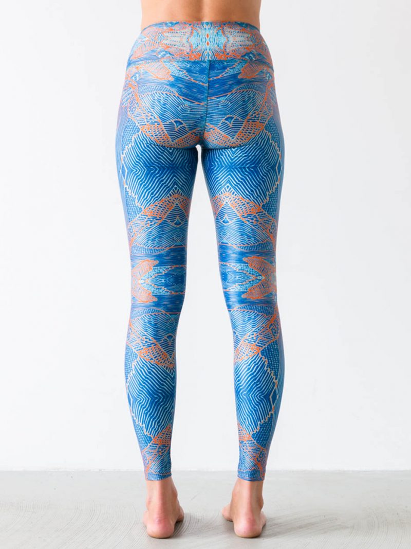 Leggings Paradise Birds Blue Back