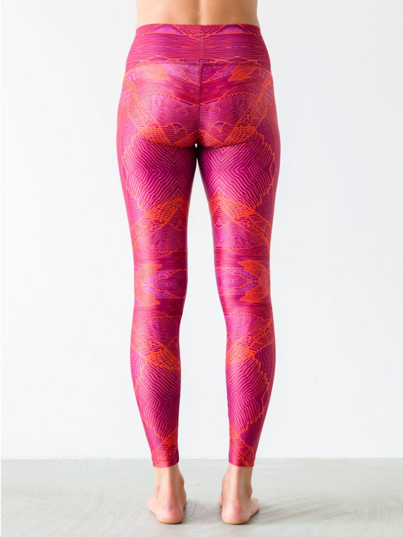 Leggings Paradise Birds Red Back